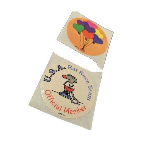 Lot of 6 Vintage 80s RPP Inc Stickers Unicorn Rat Hearts Balloons Chocolate - Picture 7 of 7